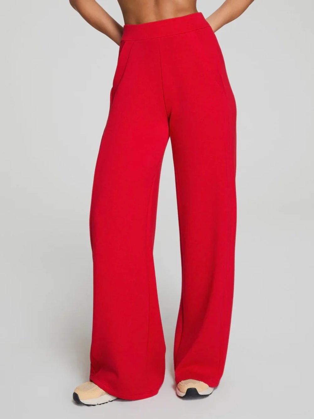 SPANX AirEssentials Wide-Leg Track Pant Red - PETITE